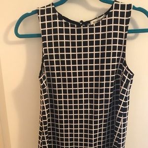 Black and white square dress